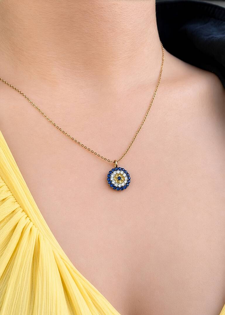 Nazar Boncuk Altın Kolye 8KLY0003 - 1